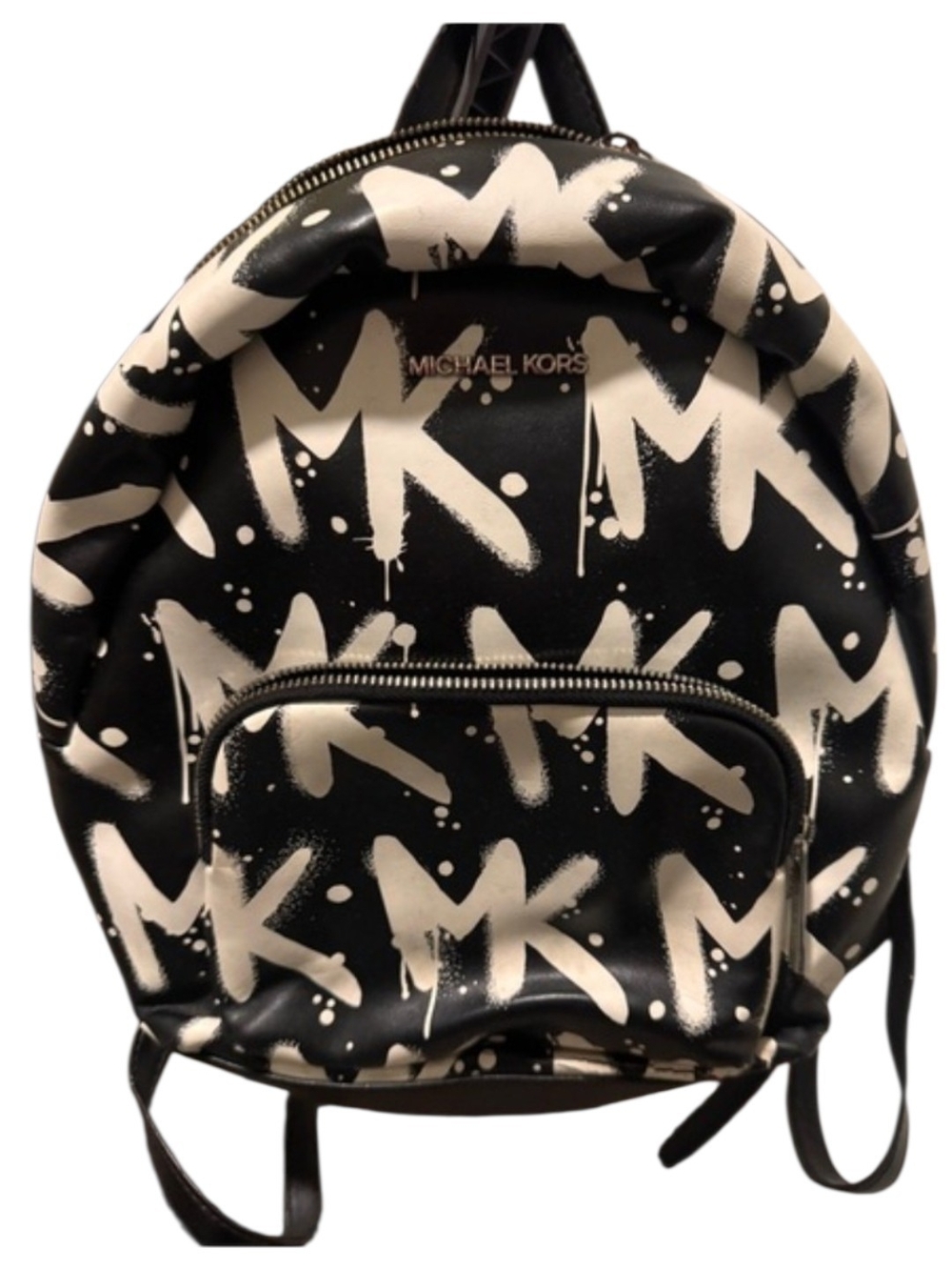 Michael Kors Black Logo-Print Backpack Interior